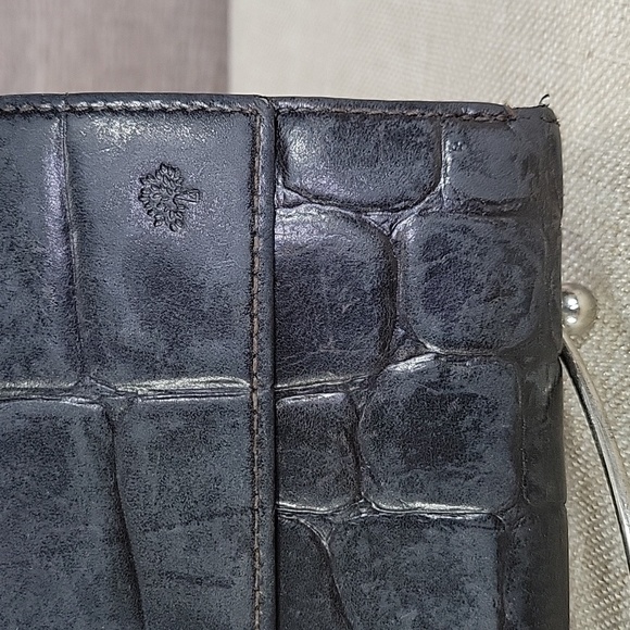 Mulberry Congo Croc Embossed Brown Leather Wallet Clutch Purse - Picture 4 of 13